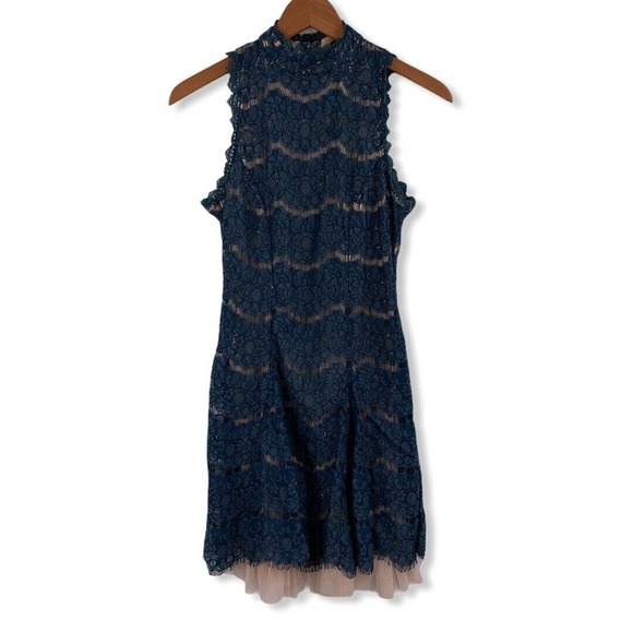 Trixxi Blue Lace Dress Size 1 - Picture 1 of 5